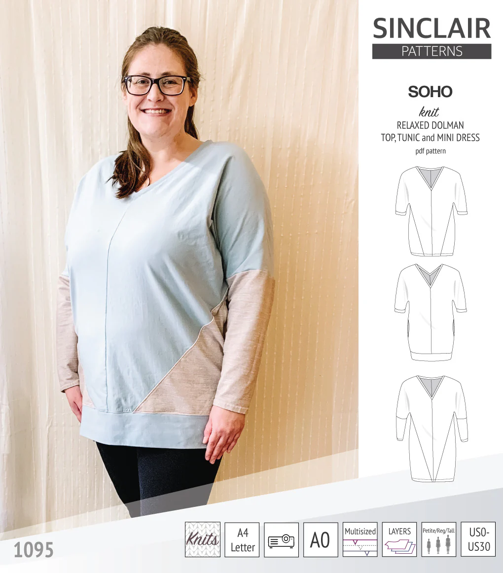 Soho dolman relaxed style top, tunic and mini dress (PDF) - Image 29