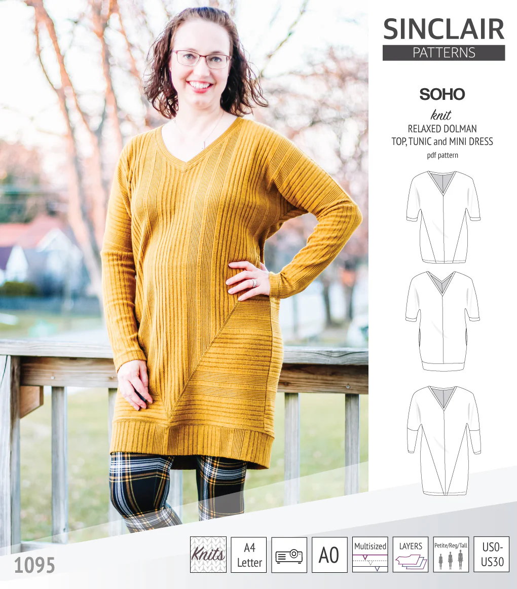 Soho dolman relaxed style top, tunic and mini dress (PDF) - Image 32
