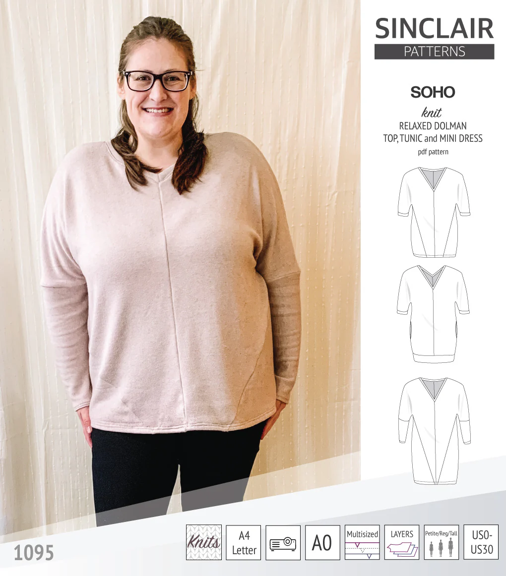 Soho dolman relaxed style top, tunic and mini dress (PDF) - Image 33