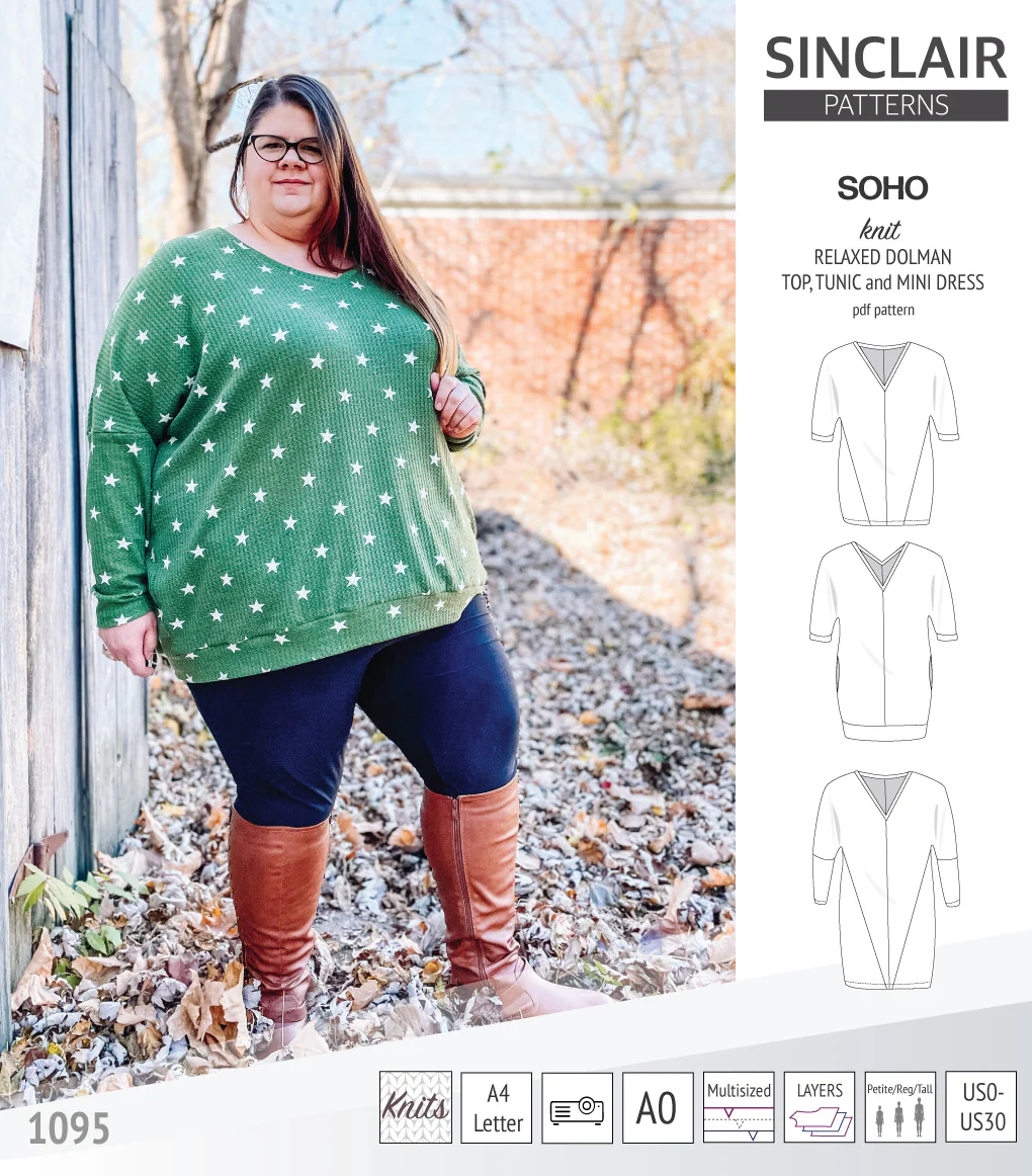 Soho dolman relaxed style top, tunic and mini dress (PDF) - Image 34