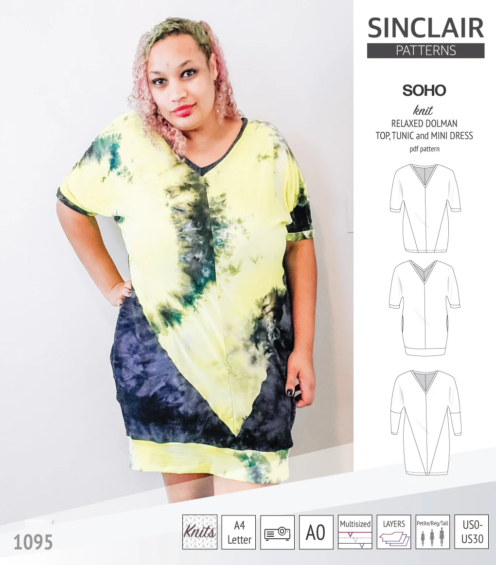 Soho dolman relaxed style top, tunic and mini dress (PDF) - Image 35