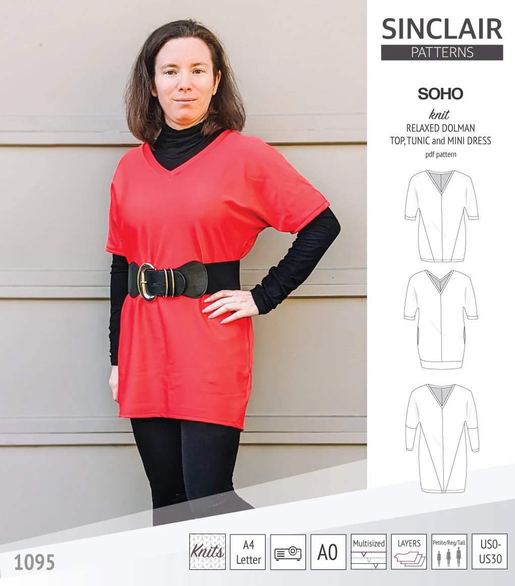 Soho dolman relaxed style top, tunic and mini dress (PDF) - Image 37