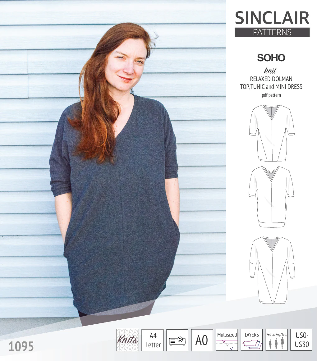 Soho dolman relaxed style top, tunic and mini dress (PDF) - Image 39