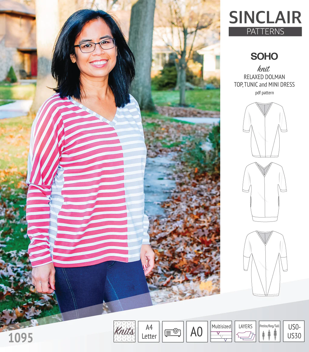 Soho dolman relaxed style top, tunic and mini dress (PDF) - Image 40