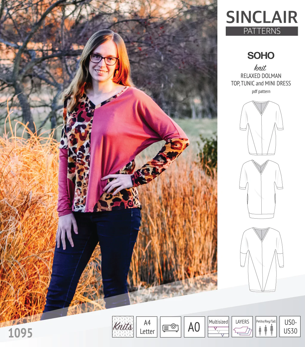 Soho dolman relaxed style top, tunic and mini dress (PDF) - Image 41
