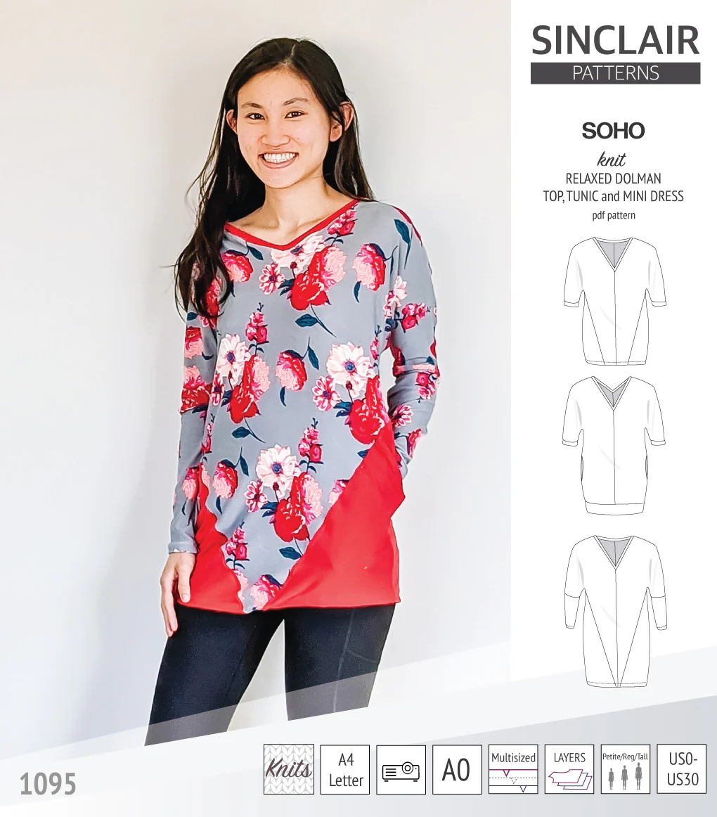 Soho dolman relaxed style top, tunic and mini dress (PDF) - Image 43