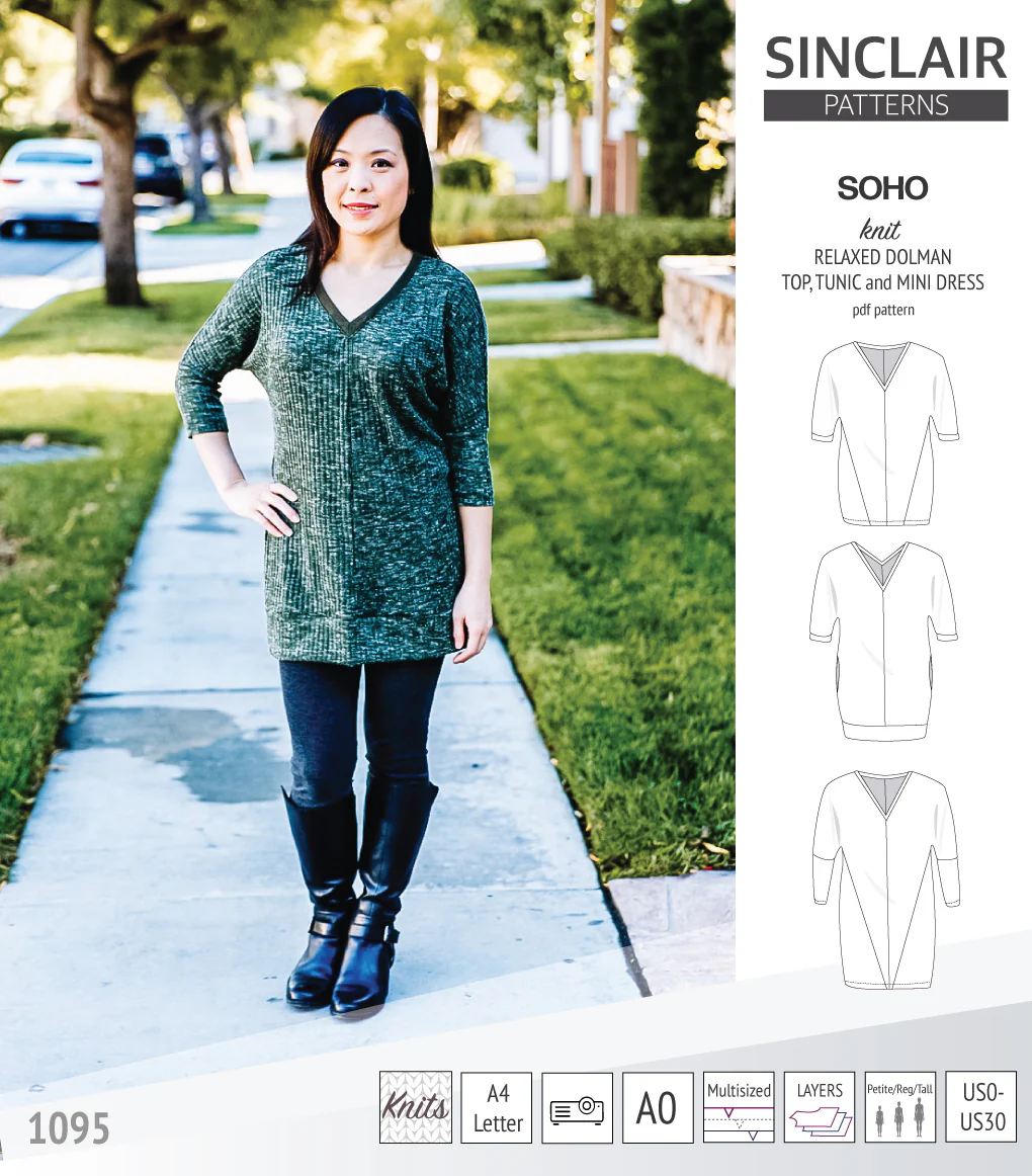 Soho dolman relaxed style top, tunic and mini dress (PDF) - Image 45