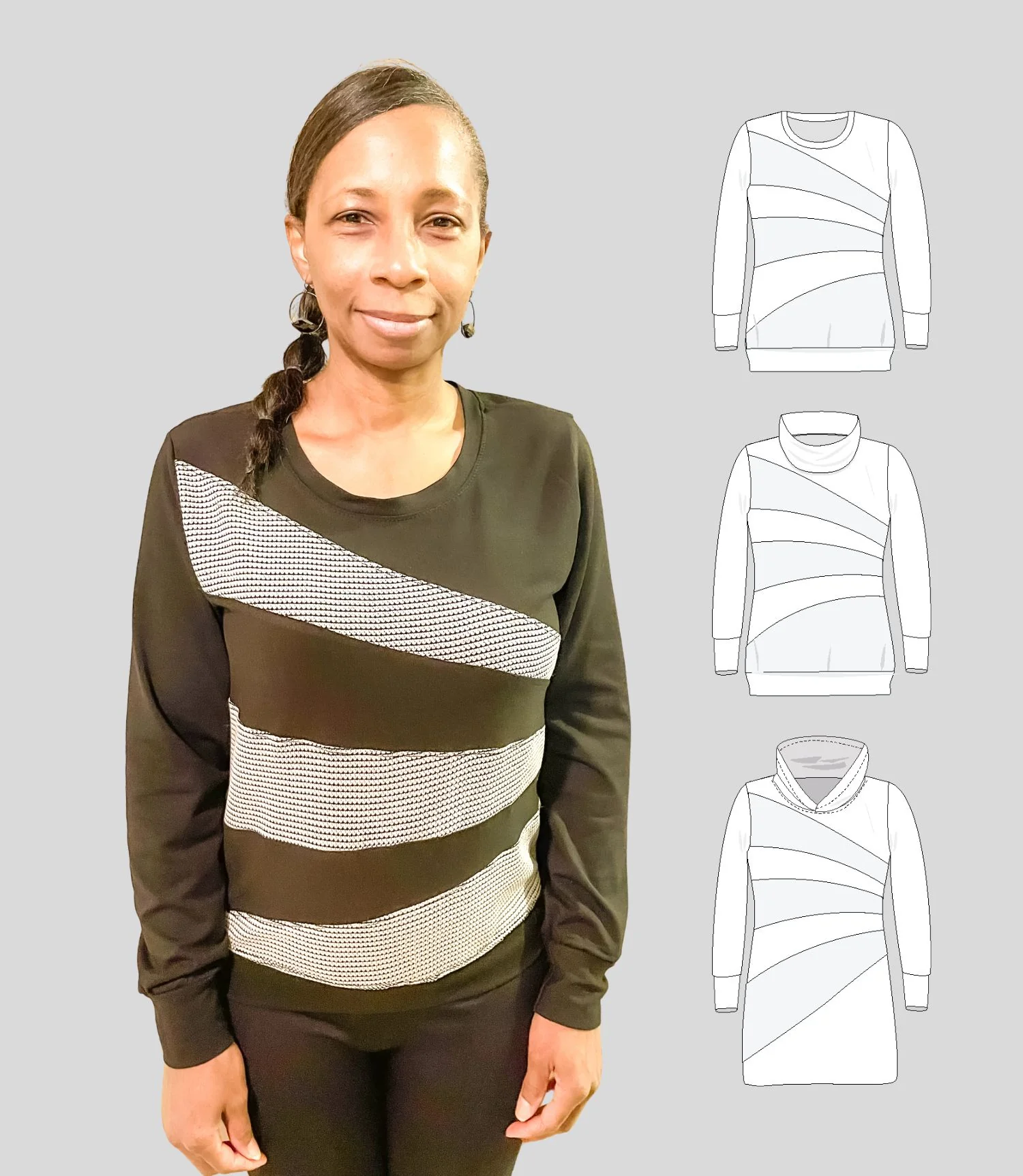 Solo colorblocked pullover and hoodie for women (PDF) - Image 10