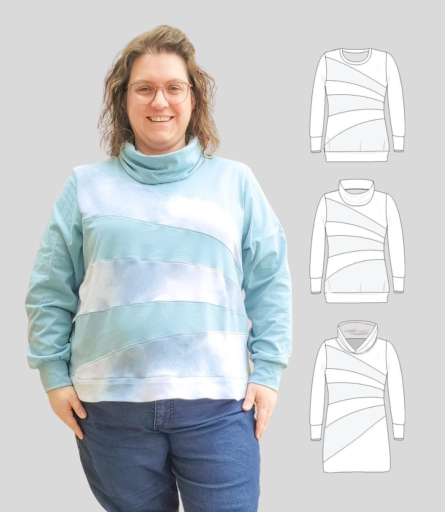 Solo colorblocked pullover and hoodie for women (PDF) - Image 11