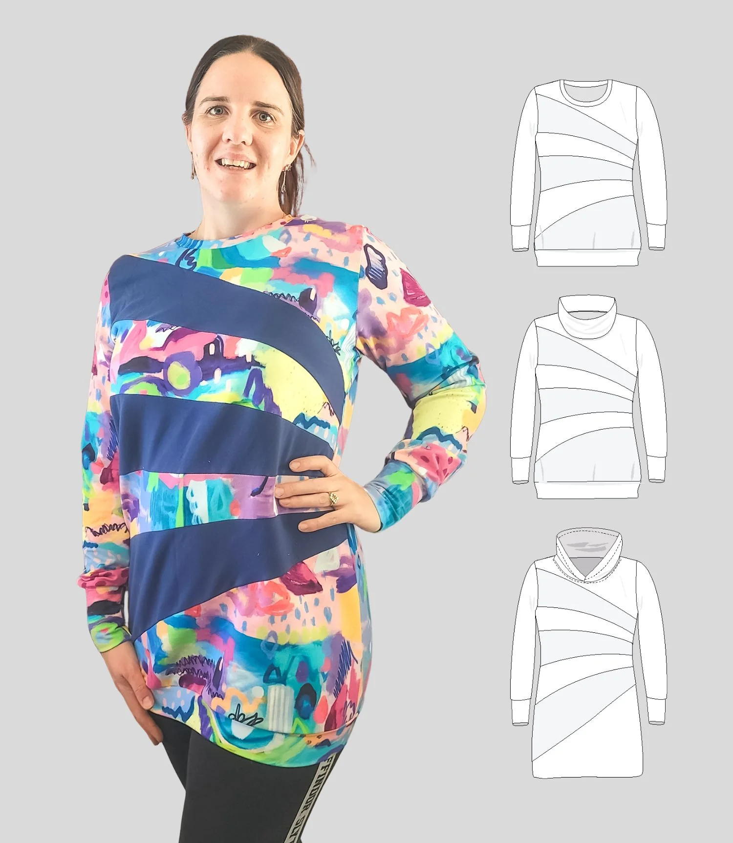 Solo colorblocked pullover and hoodie for women (PDF) - Image 14
