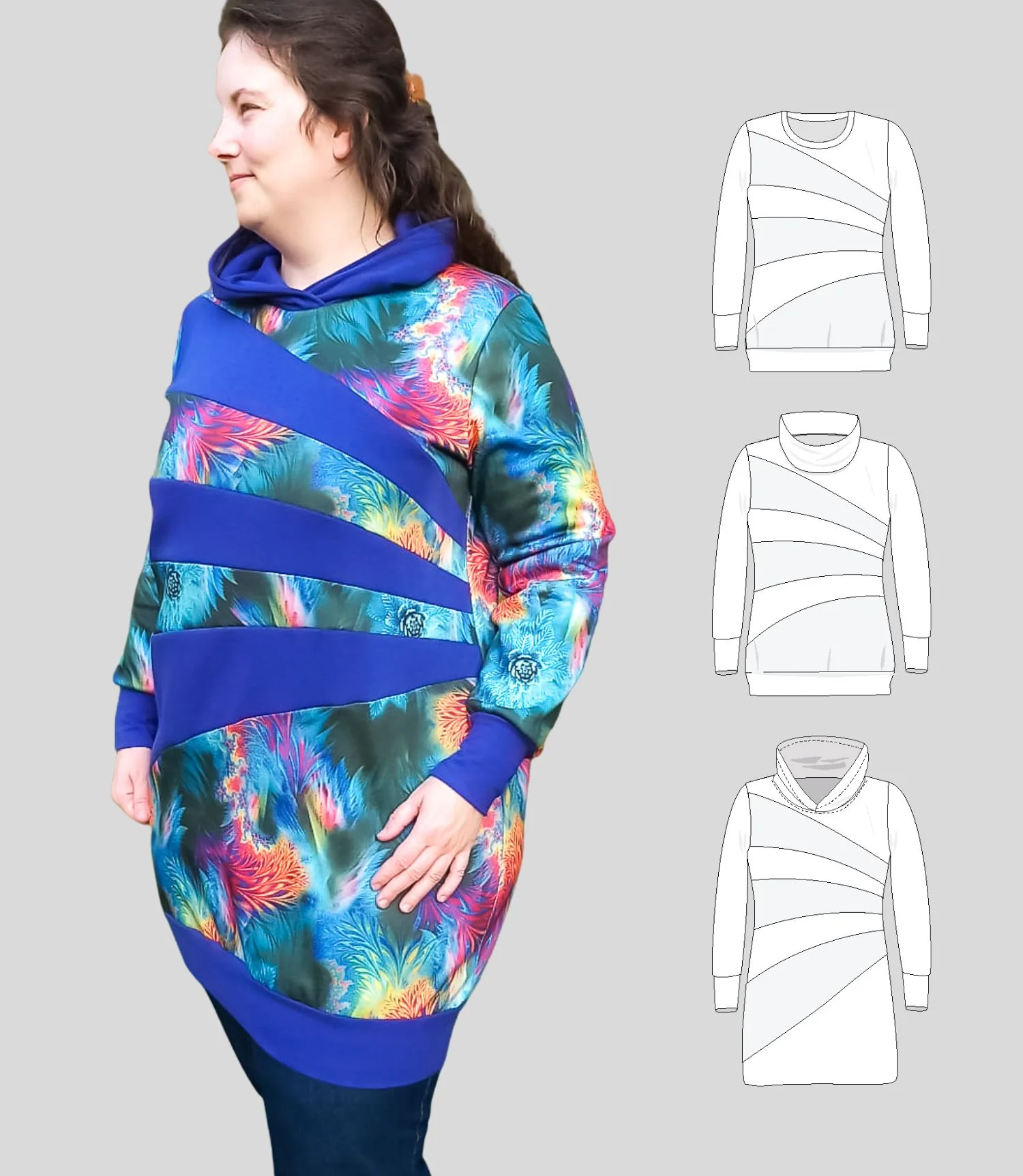 Solo colorblocked pullover and hoodie for women (PDF) - Image 15