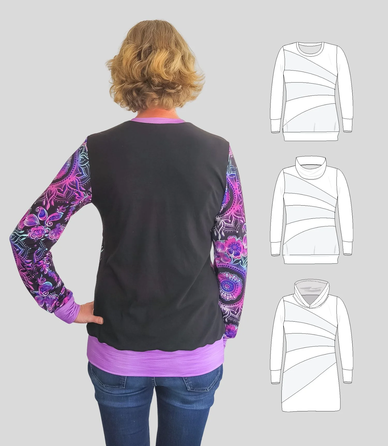 Solo colorblocked pullover and hoodie for women (PDF) - Image 5
