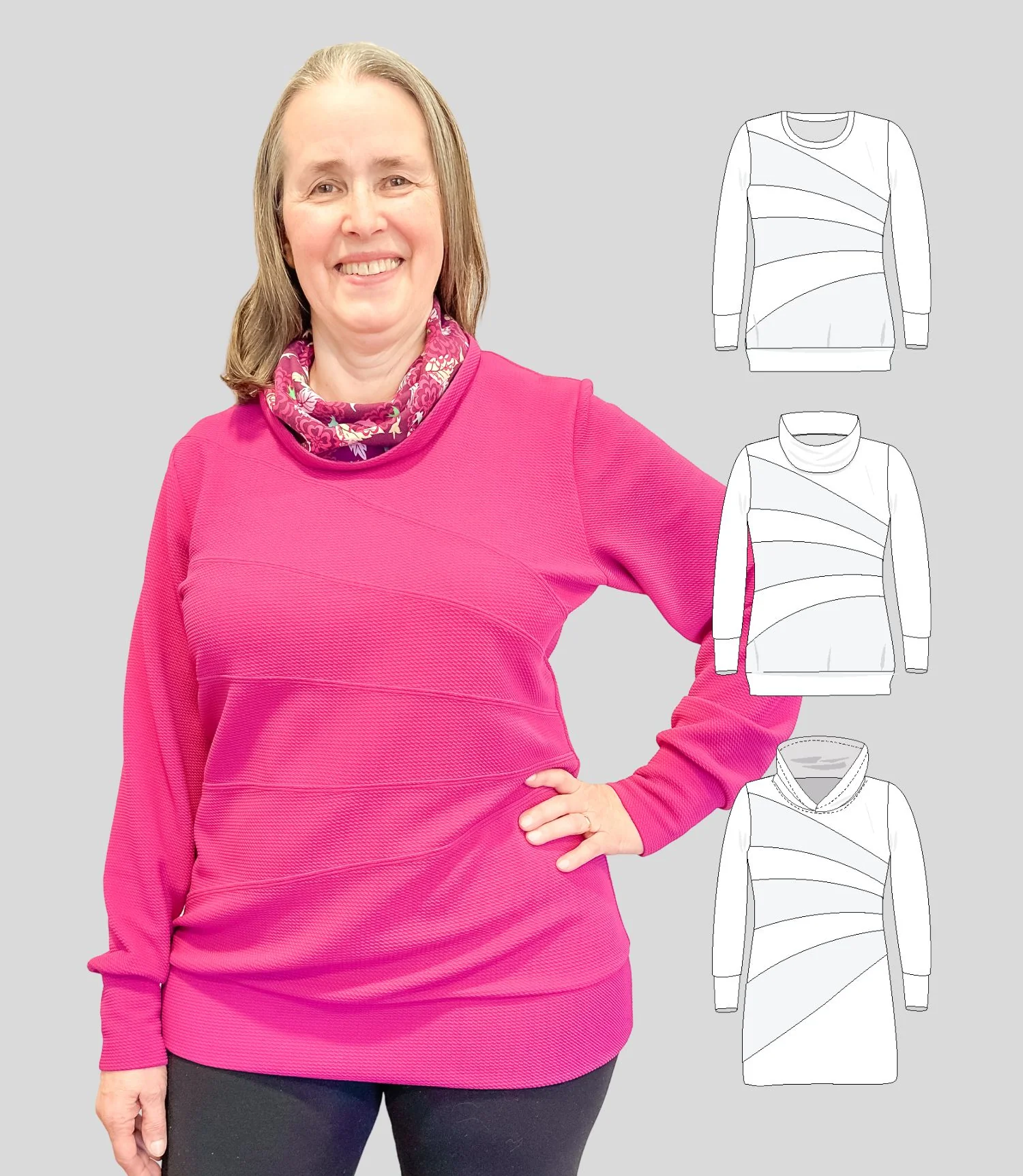 Solo colorblocked pullover and hoodie for women (PDF) - Image 6
