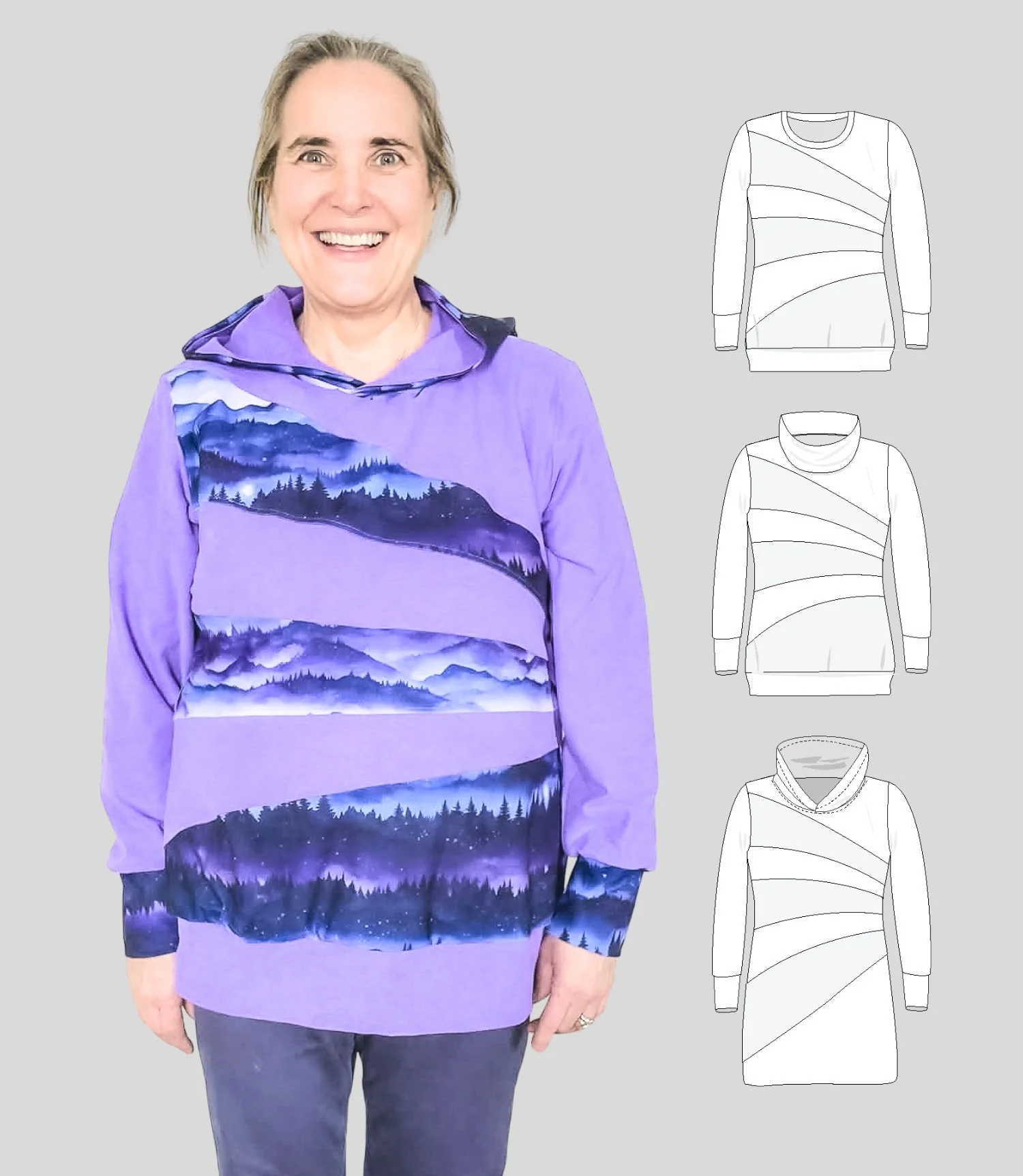 Solo colorblocked pullover and hoodie for women (PDF) - Image 7