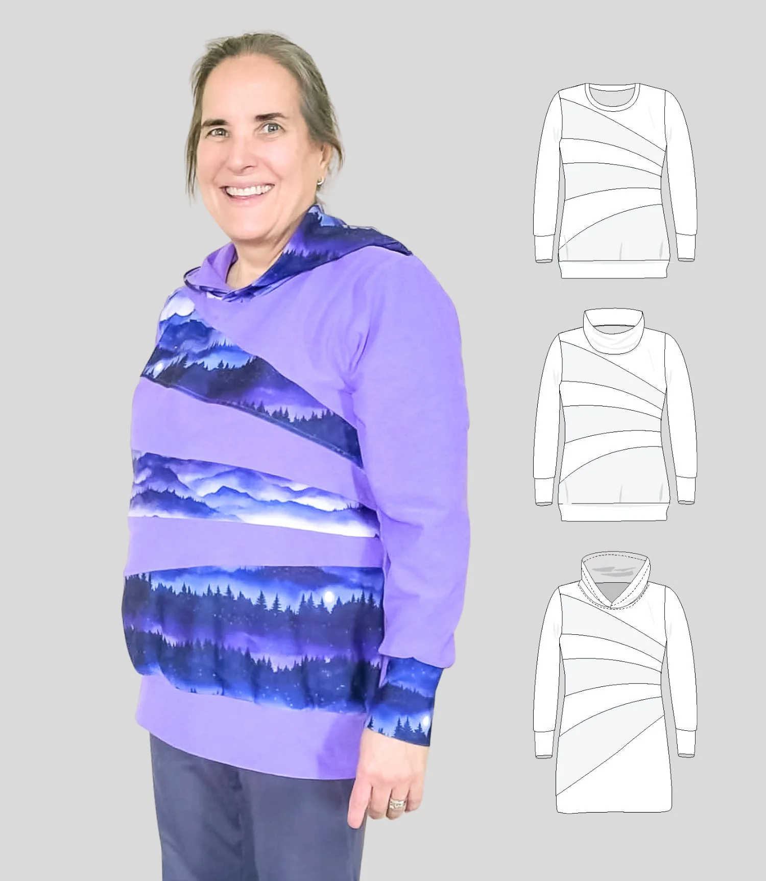 Solo colorblocked pullover and hoodie for women (PDF) - Image 8