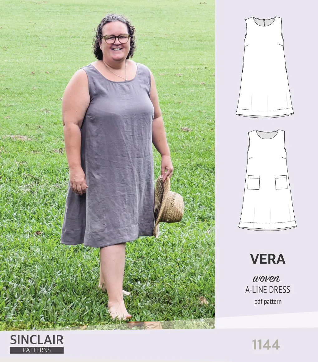 Vera A-line woven dress with pockets (PDF) - Image 27