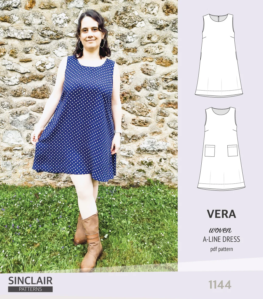 Vera A-line woven dress with pockets (PDF) - Image 34