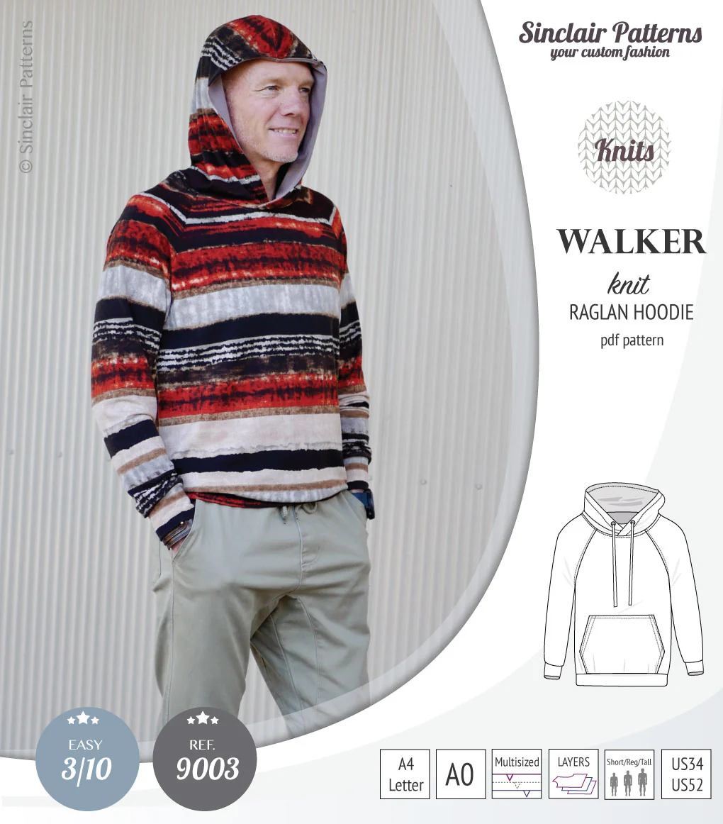 Walker classic raglan hoodie for men (PDF) - Image 28