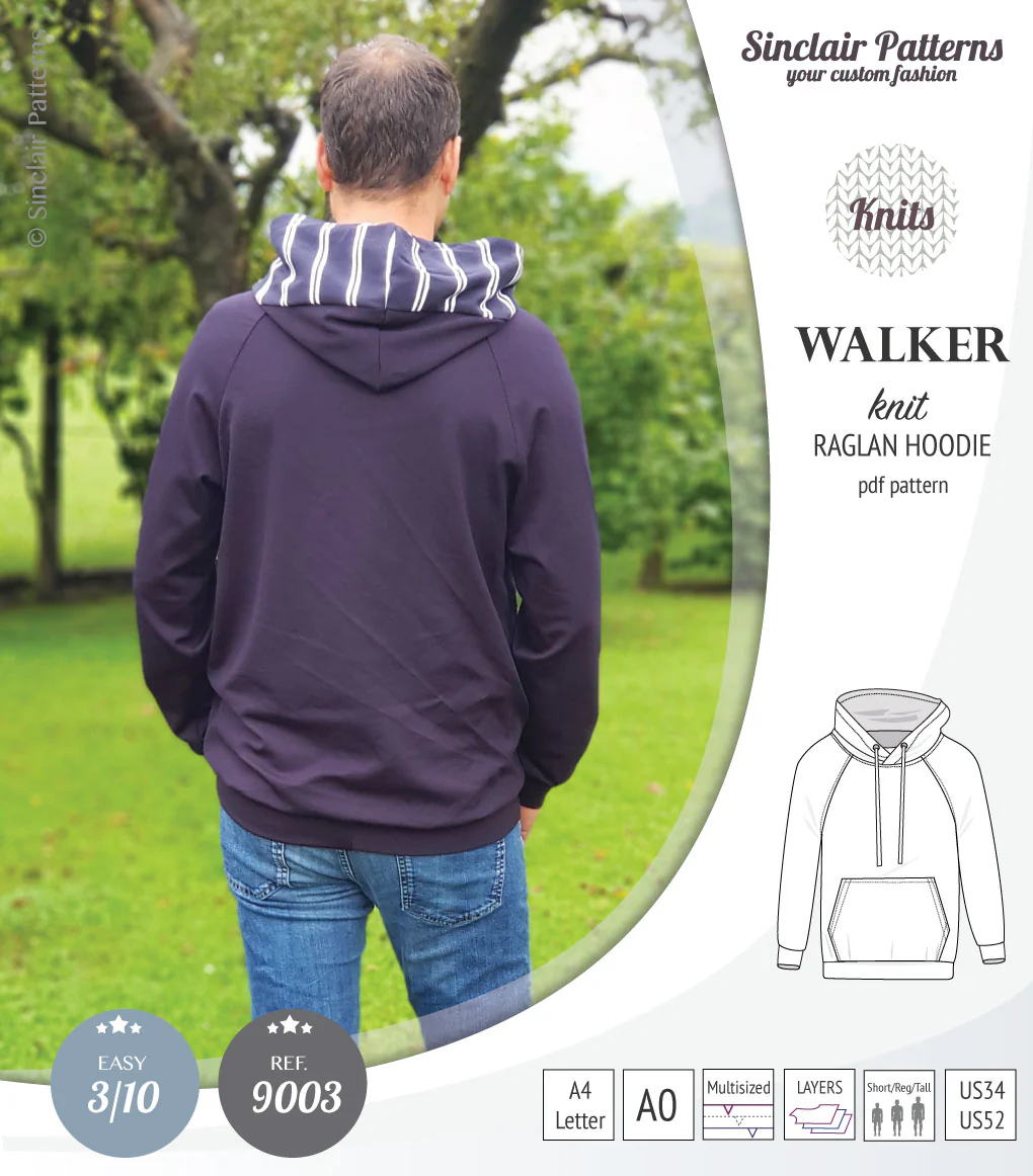 Walker classic raglan hoodie for men (PDF) - Image 29