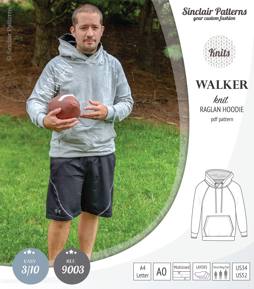 Walker classic raglan hoodie for men (PDF) - Image 30
