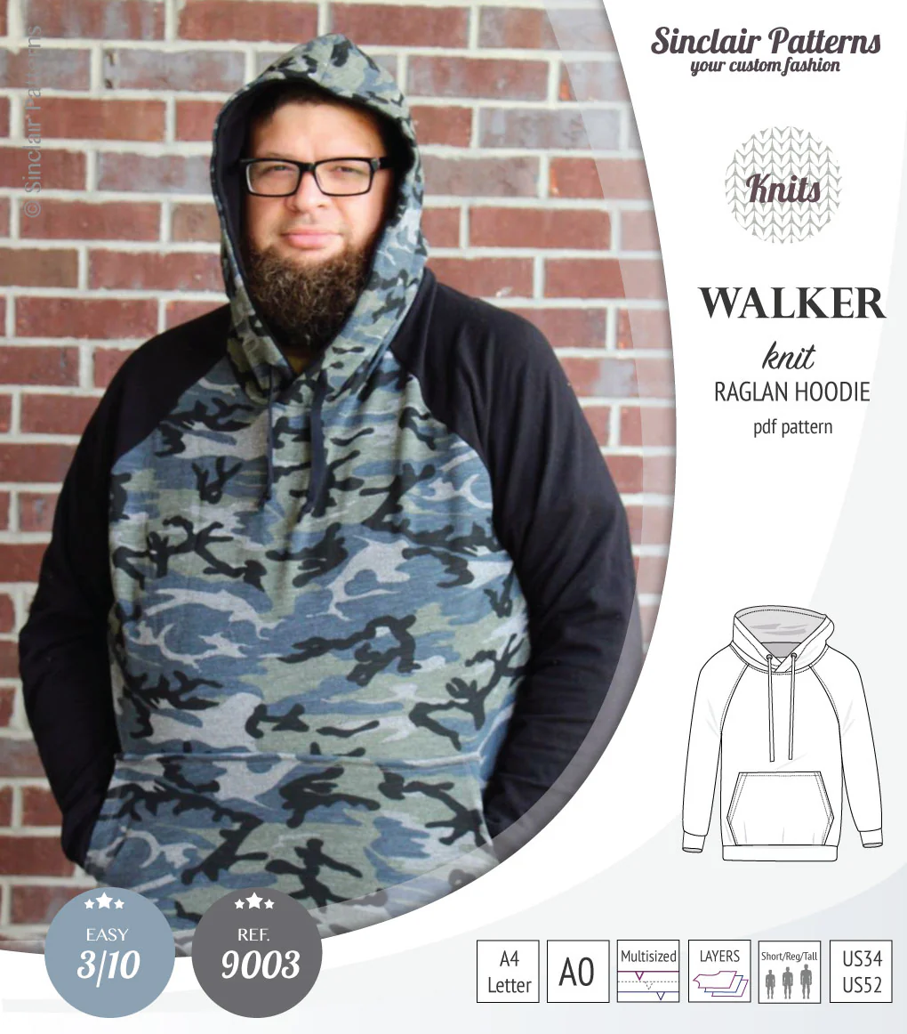 Walker classic raglan hoodie for men (PDF) - Image 8