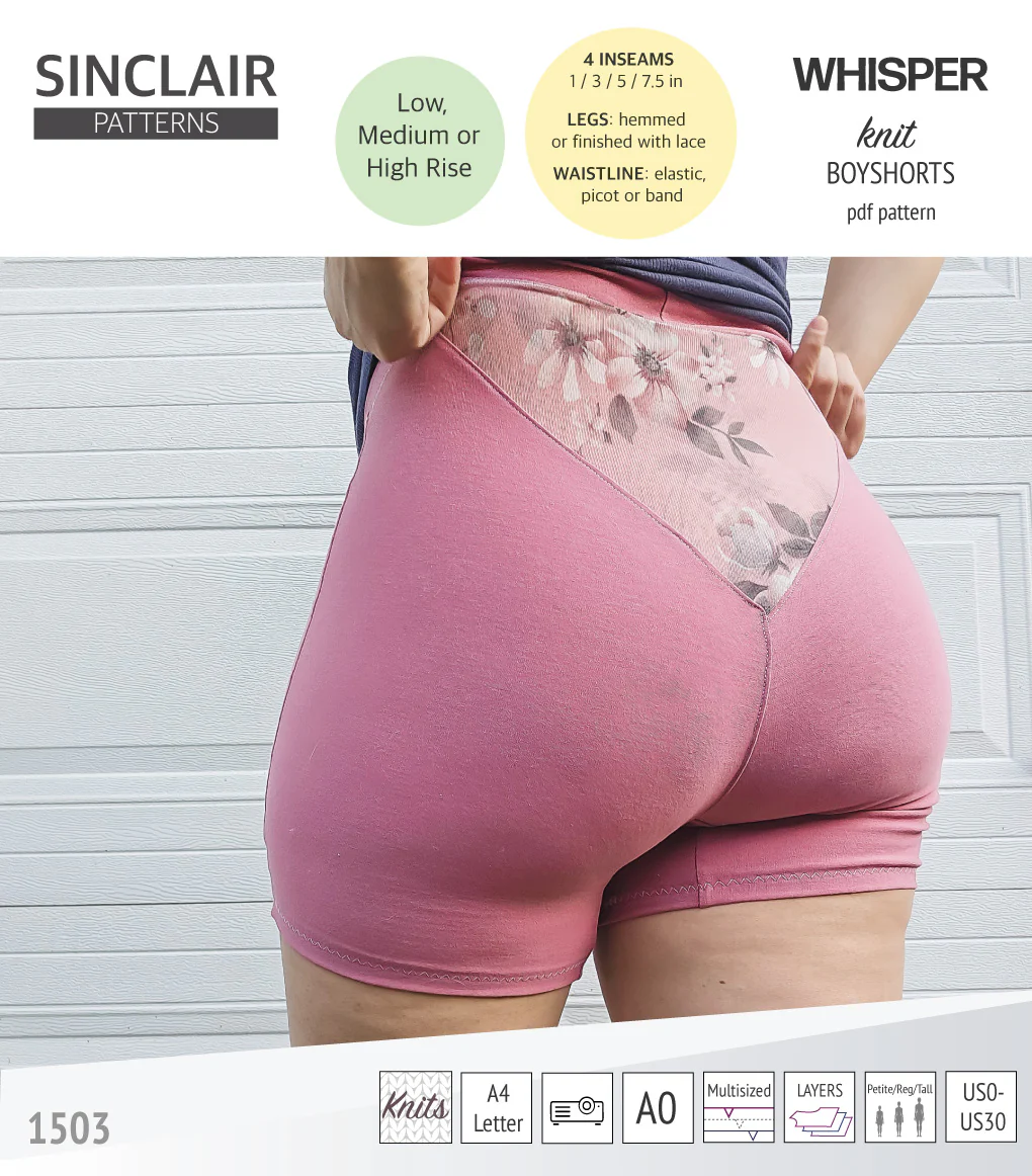 Whisper no front seam boyshorts with various inseams (PDF) - Image 10