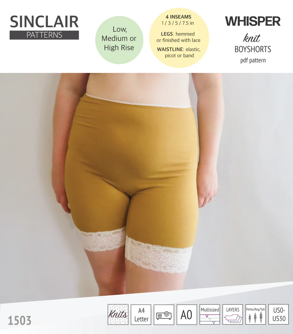 Whisper no front seam boyshorts with various inseams (PDF) - Image 13