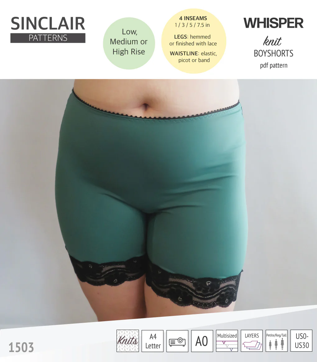Whisper no front seam boyshorts with various inseams (PDF) - Image 14
