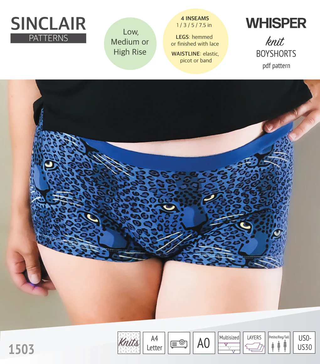 Whisper no front seam boyshorts with various inseams (PDF) - Image 15