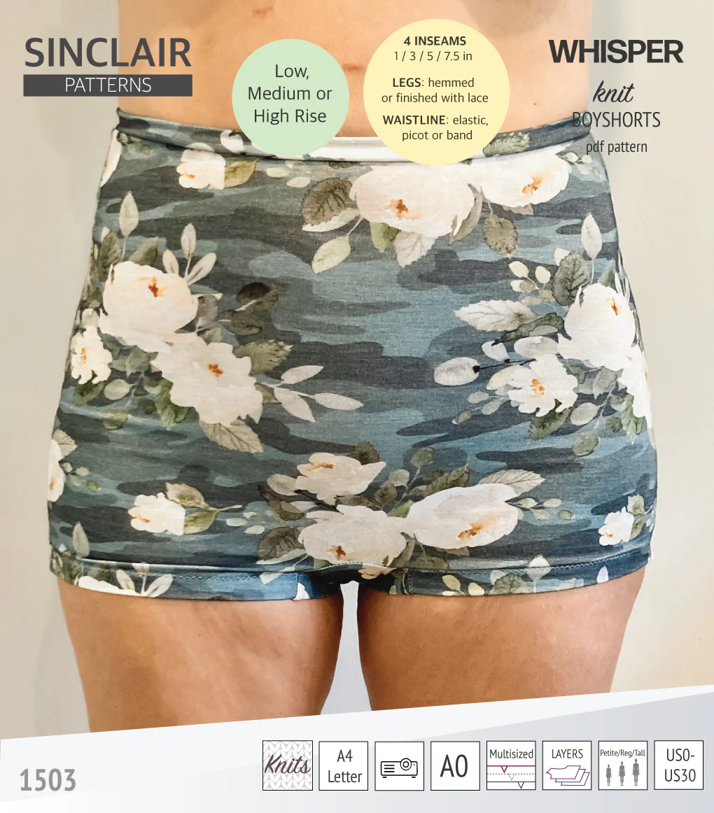Whisper no front seam boyshorts with various inseams (PDF) - Image 19