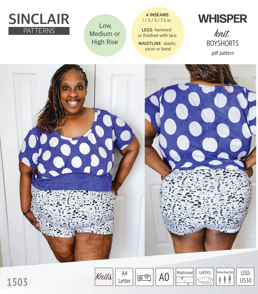 Whisper no front seam boyshorts with various inseams (PDF) - Image 21