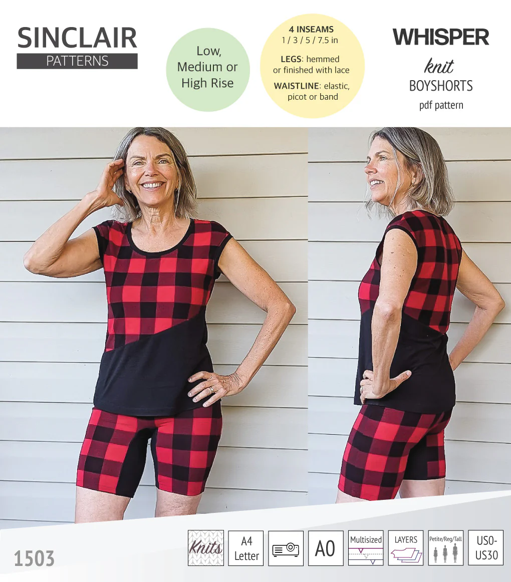 Whisper no front seam boyshorts with various inseams (PDF) - Image 23