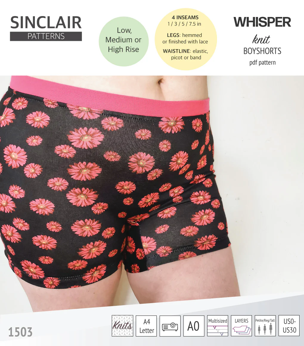 Whisper no front seam boyshorts with various inseams (PDF) - Image 29